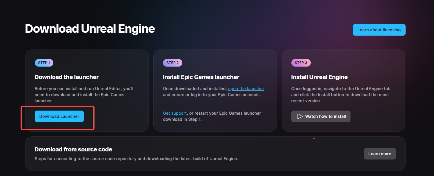 Epic Games Launcher download page
