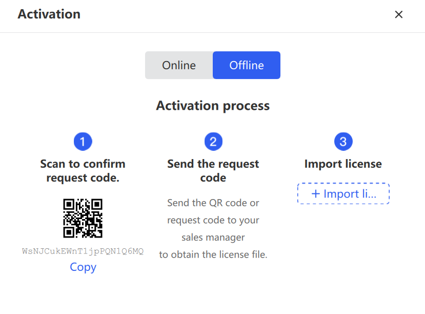 Offline activation