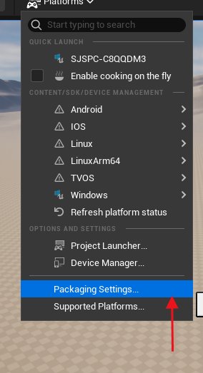 Select the Windows packaging output directory