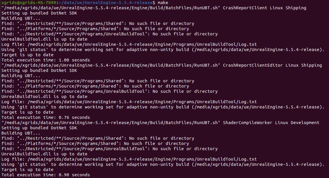 Compile the UnrealEditor source target with make