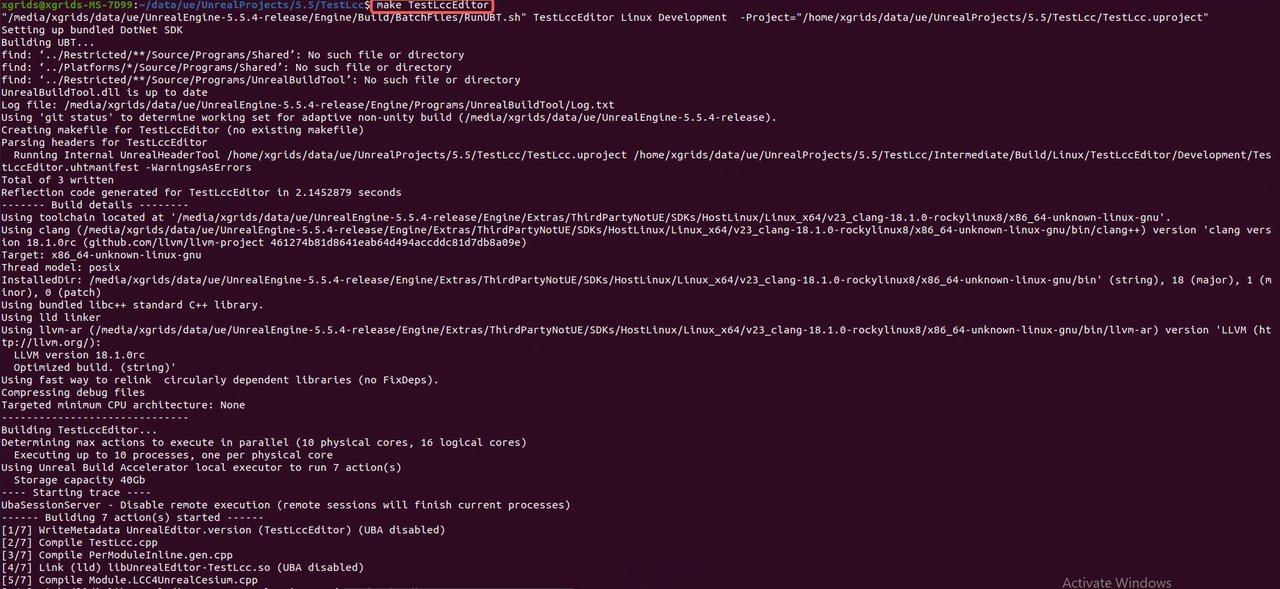 Compile the Editor target with the project Makefile in a Linux terminal
