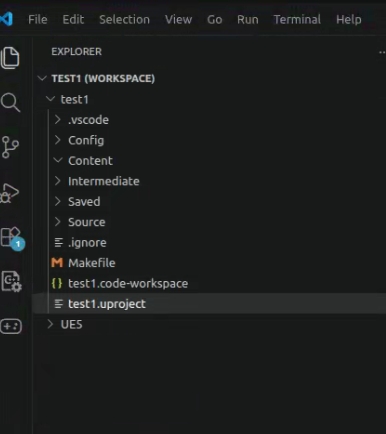 Open the code-workspace of an Unreal Engine project in VS Code