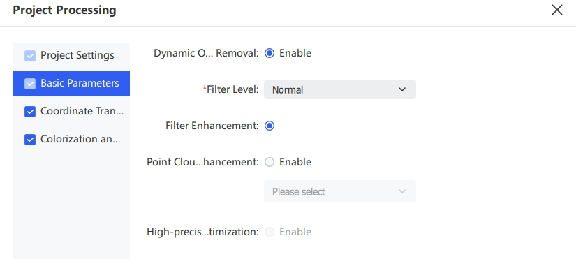Basic parameters