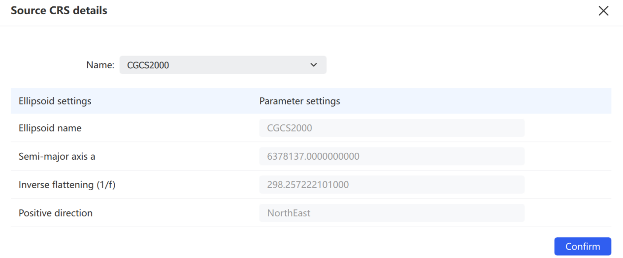 Source coordinate system