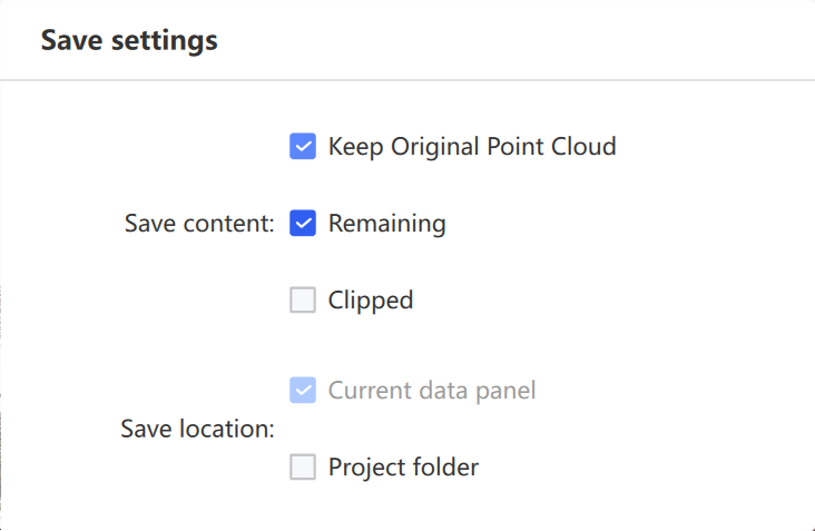 Save settings