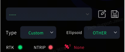 RTK green, NTRIP red
