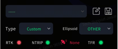 RTK red, NTRIP green
