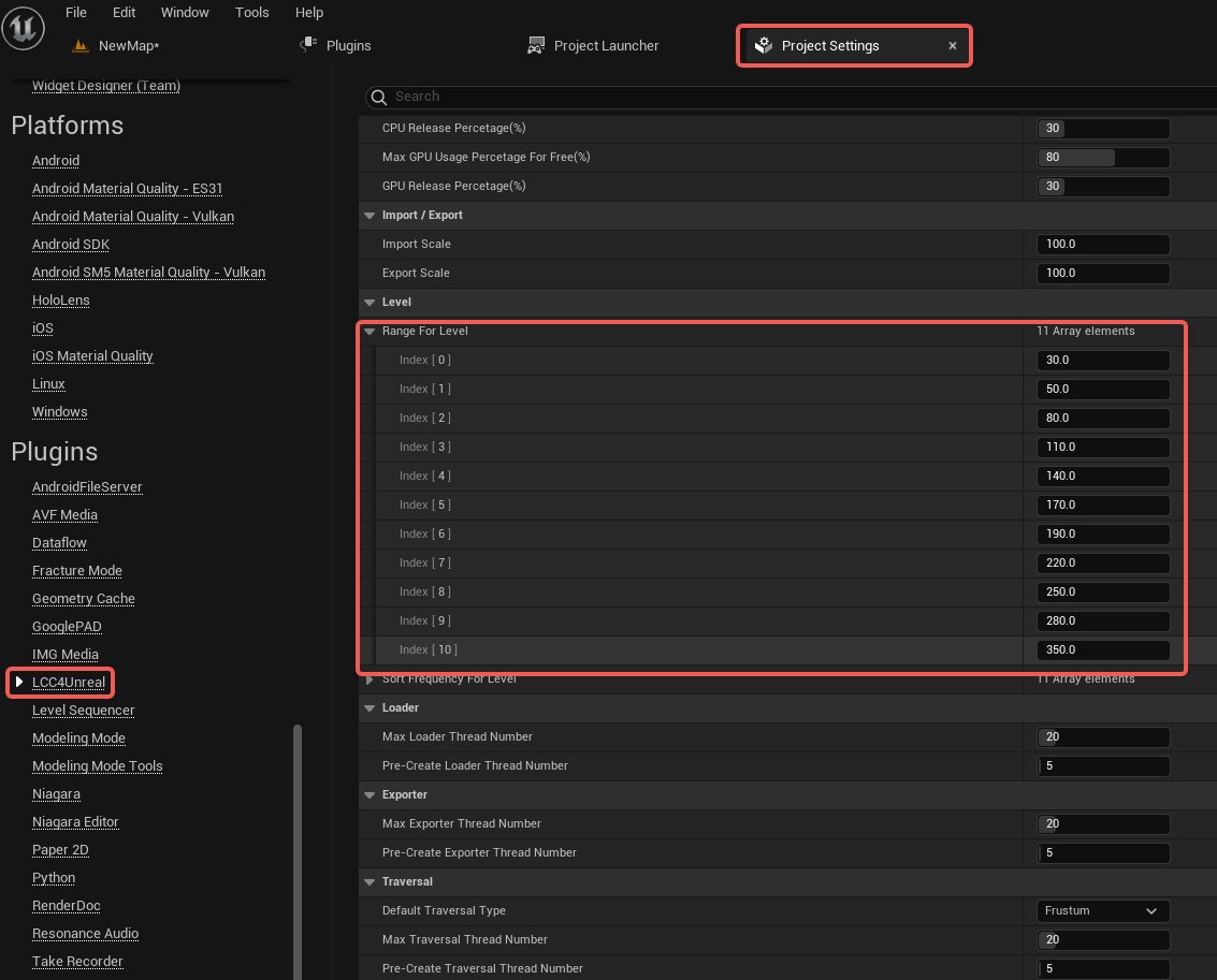 Range For Level distance array setting
