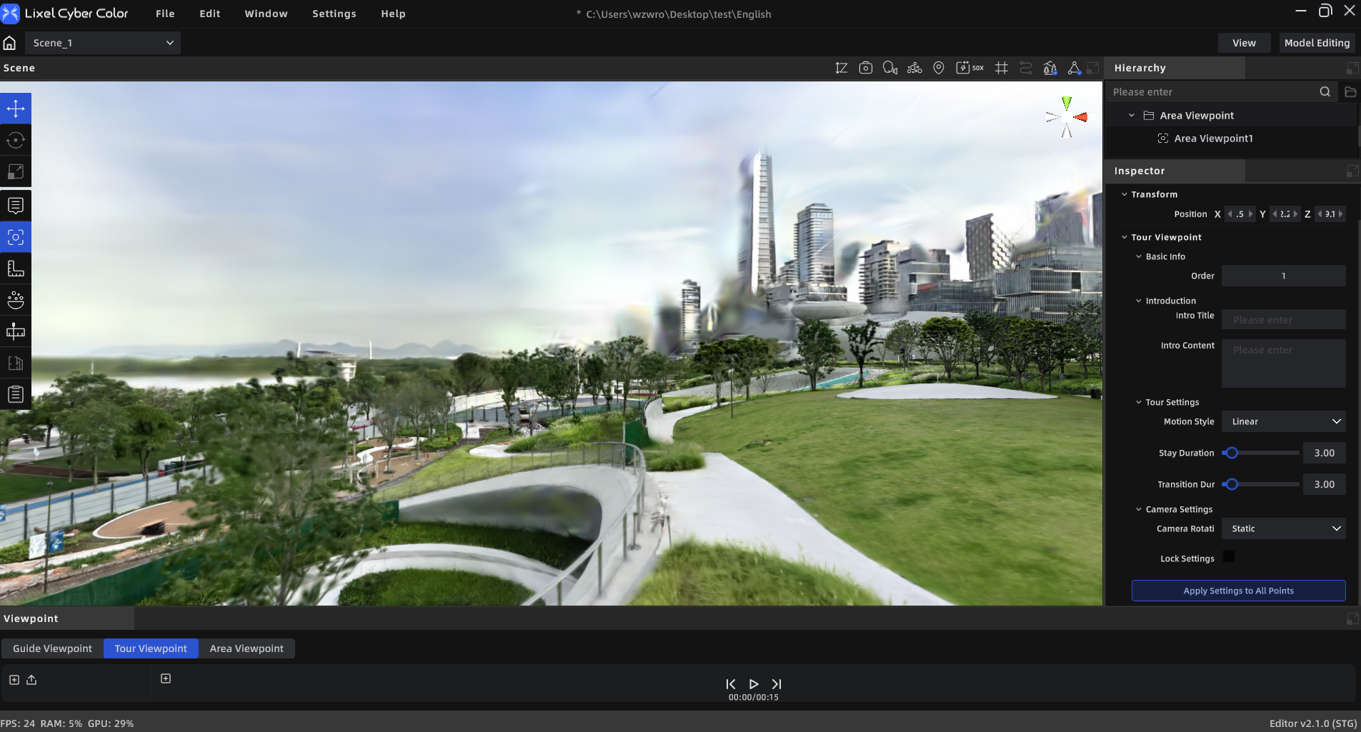 Roaming point properties