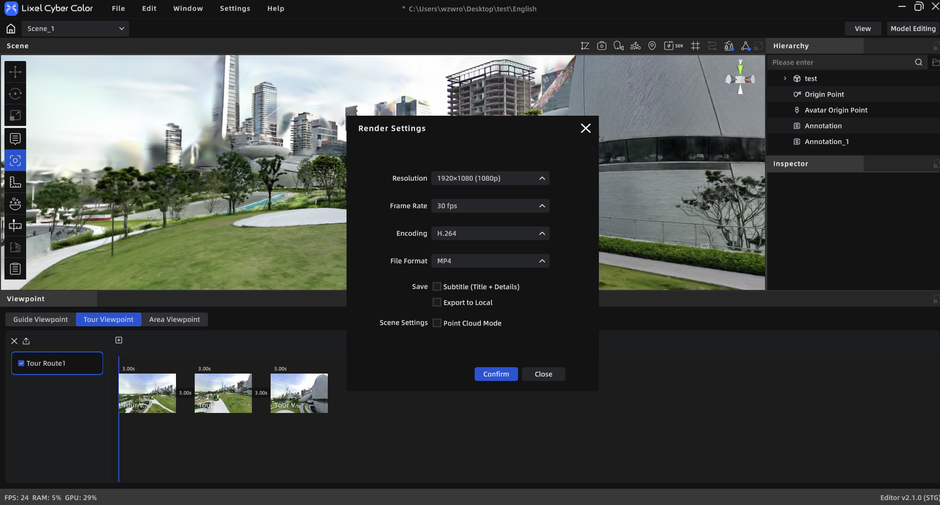 Render video