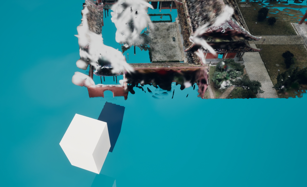 Shadow aliasing after enabling single layer water support