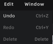 Edit menu