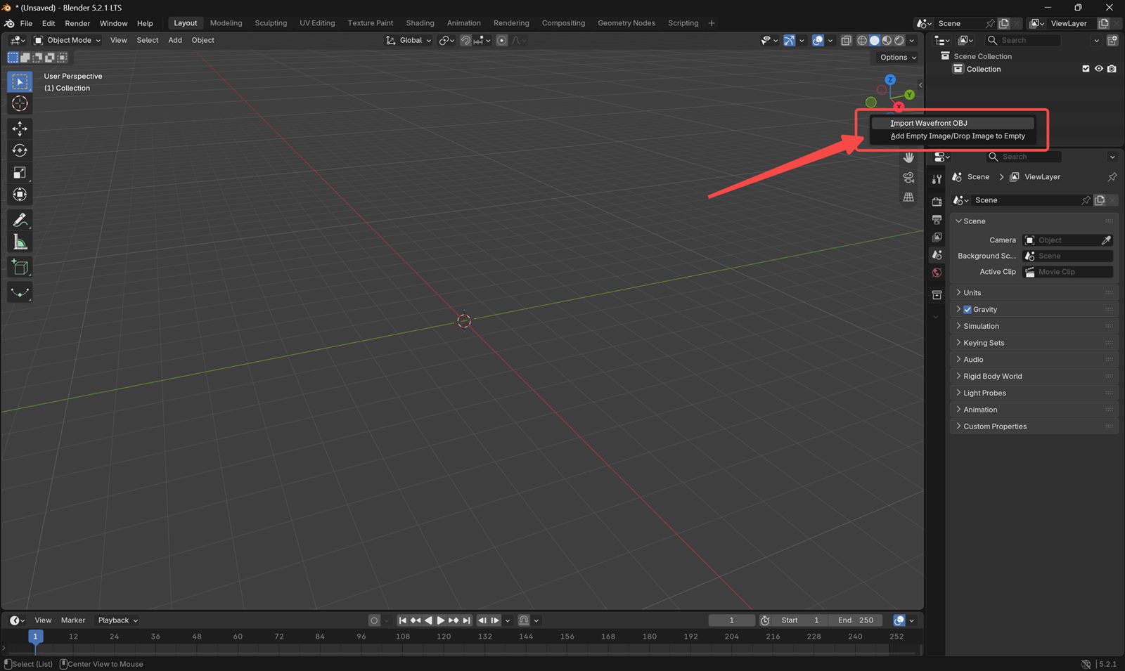 In Blender ziehen