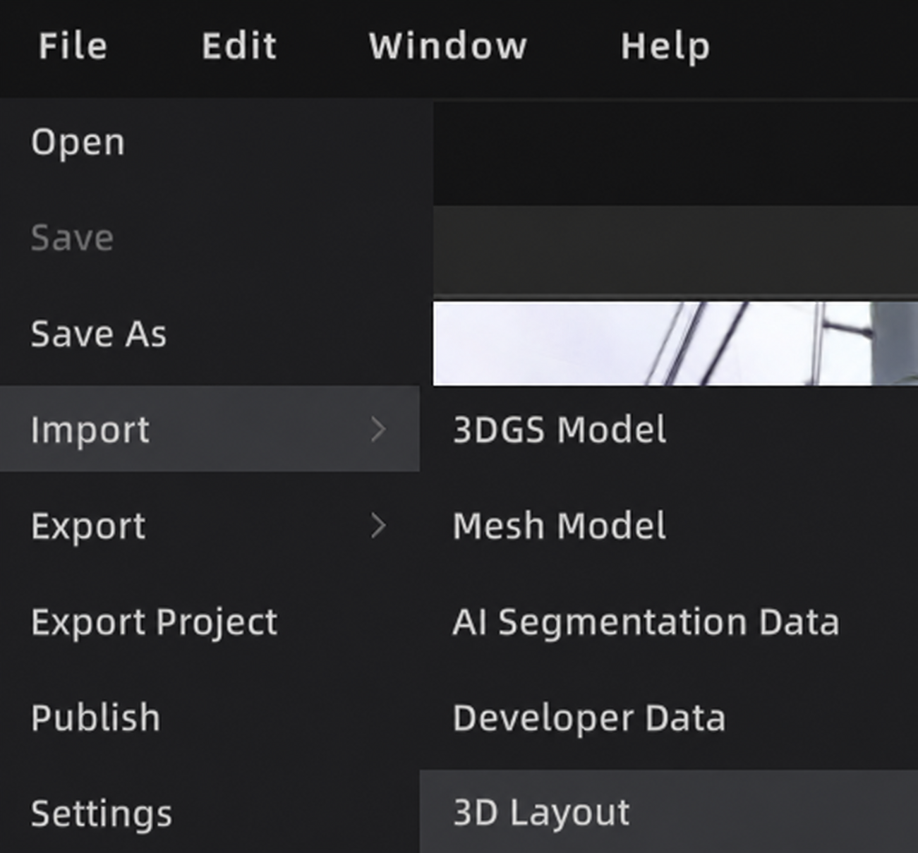 Importa file Layout 3D