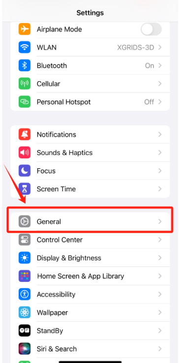 Open About on iPhone
