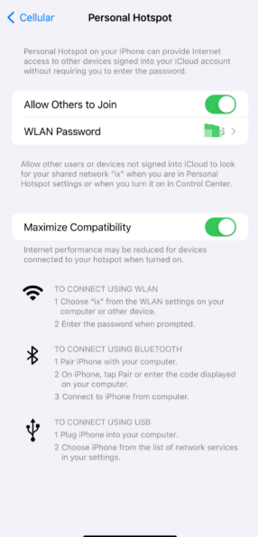 Data connection may fail