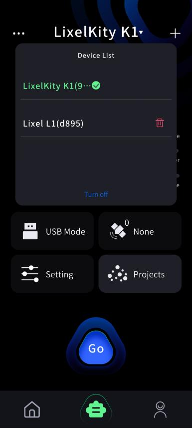 Pull down device name