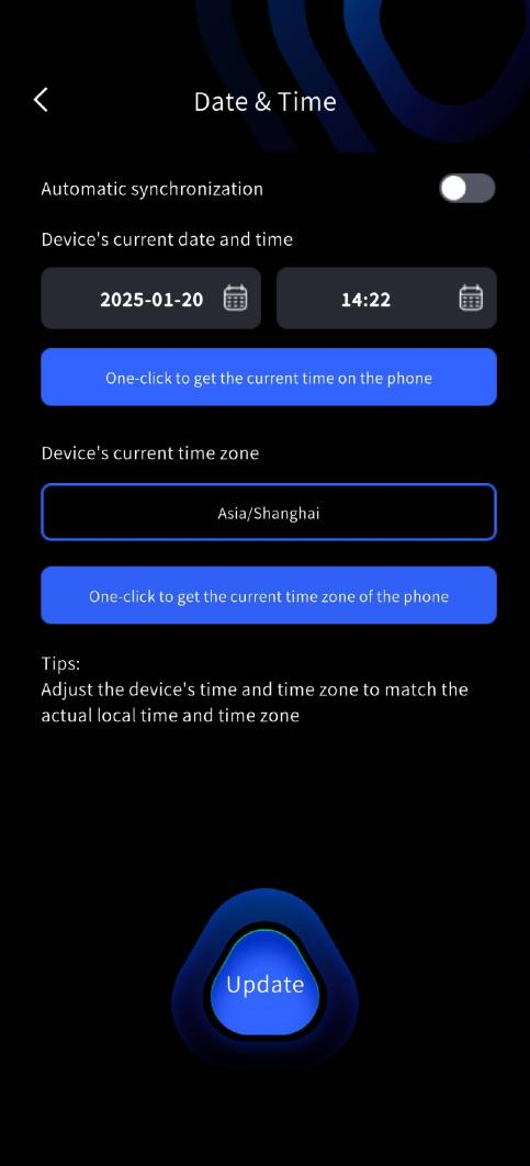 Time zone setting
