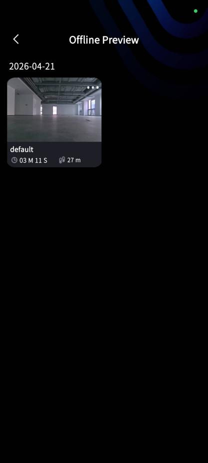 Offline preview screen